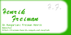 henrik freiman business card